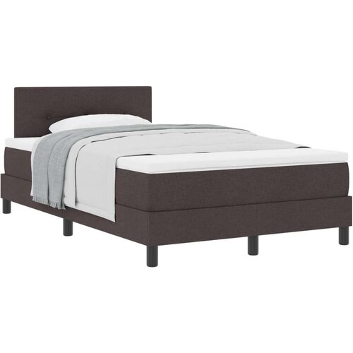 Box Spring Krevet s Madracem Tamno Smeđi 120x190 cm Tkanina Cijene