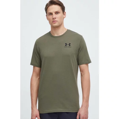 Under Armour Kratka majica moški, zelena barva