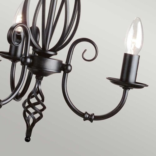 Elstead Lighting Elstead ART3-BLACK - Luster na lancu ARTISAN 3xE14/60W/230V Slike