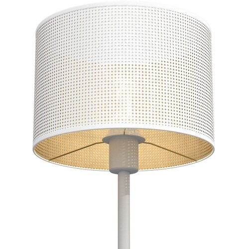  Stona lampa LOFT SHADE 1xE27/60W/230V, prečnik 25 cm, bela/zlatna Slike