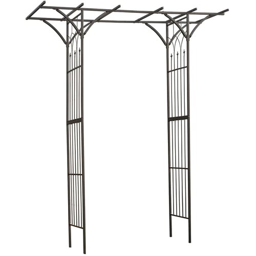 Nature vrtni luk metalni 114 x 66 x 232 cm crni Slike