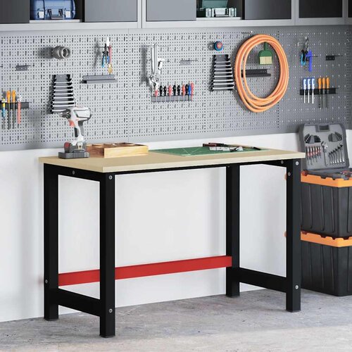  Okvir za radni stol metalni 120 x 57 x 79 cm crno-crveni Cene