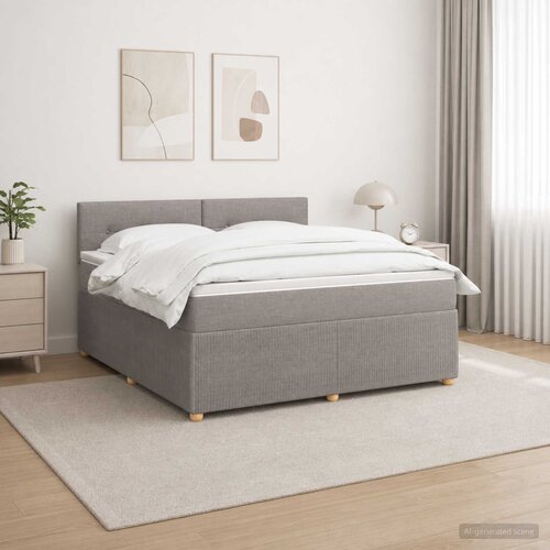  Boxspring krevet s madracem Sivosmeđa 180 x 200 cm Tkanina Cene