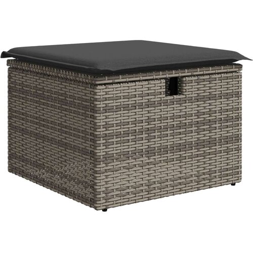 VidaXL 8-dijelni vrtni set sofa s jastučićima siva poli ratan Slike