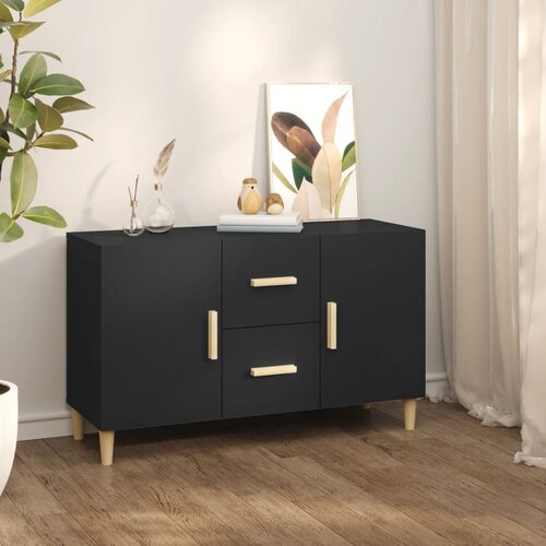 The Living Store Komoda črno 100x36x60 cm inženirski les - Komoda, (21663614) Slike