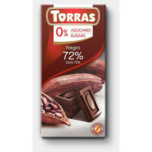 Torras Tamna čokolada 72% kakao 75 G
