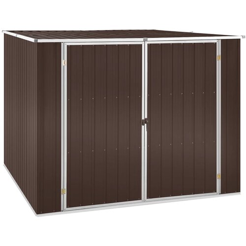 VidaXL Vrtna lopa rjava 195x198x159 cm pocinkano jeklo Slike