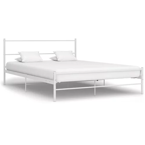 vidaXL okvir za krevet bijeli metalni 120 x 200 cm
