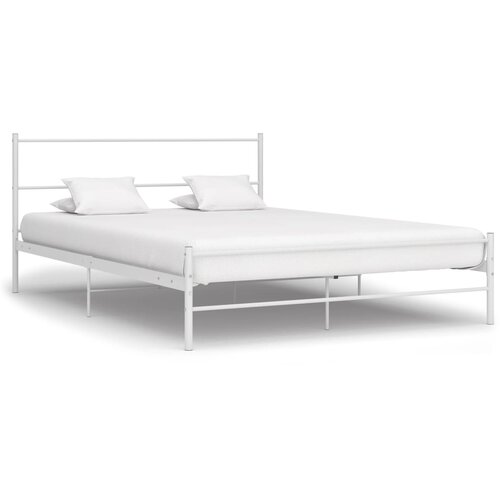 VidaXL Posteljni okvir bel kovinski 120x200 cm Slike