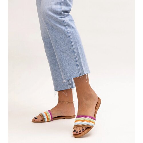 Gemre Multicolored Embroidered Marika Slippers Cene