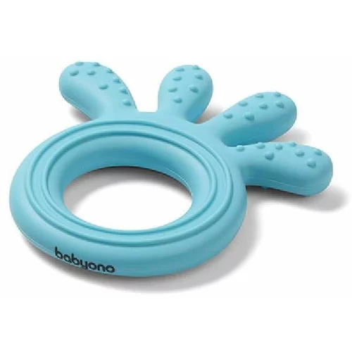BabyOno Be Active Silicone Teether Octopus grizalo Blue 1 kos