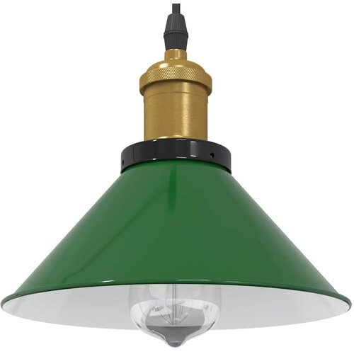 VISILICA podesiva po visini E27 sjajno zelena &amp;Oslash; 22 cm metal Slike