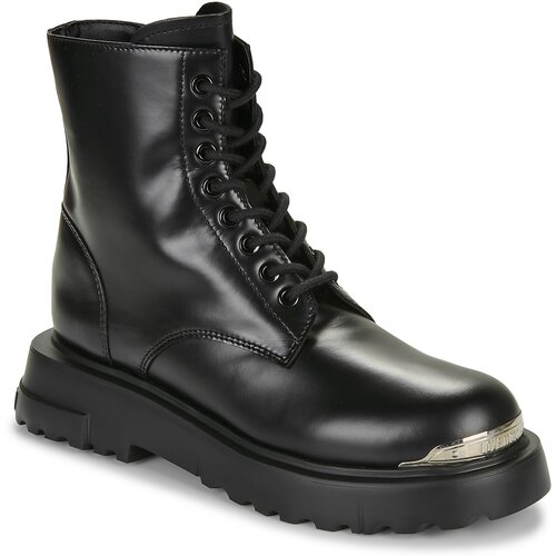 Love Moschino Pol&amp;scaron;kornji SQUARE LOVE ANKLE BOOT Črna Slike