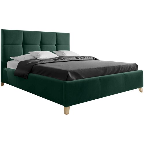 CARRYHOME OBLAZINJENA POSTELJA 140 cm x 200 cm , tekstil temno zelena Cene