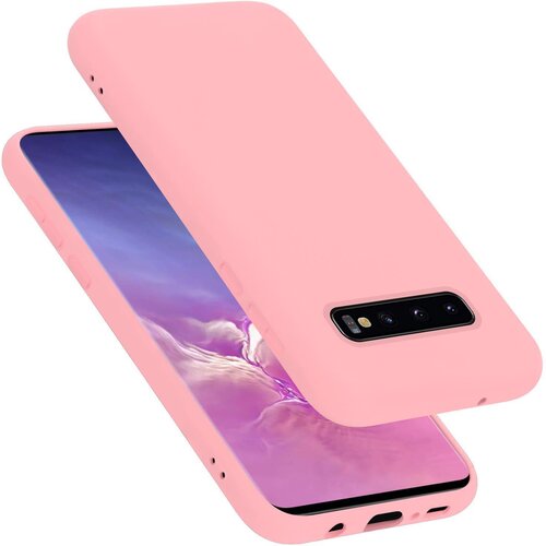 Cadorabo Ohi&amp;scaron;je združljiv s Samsungom v tekoči roza barvi - za&amp;scaron;čitni pokrov iz fleksibilnega silikona TPU, (20590075) Slike