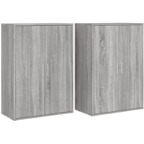 vidaXL Komoda 2 kosa siva sonoma 60x31x84 cm inženirski les, (21274153) Cene