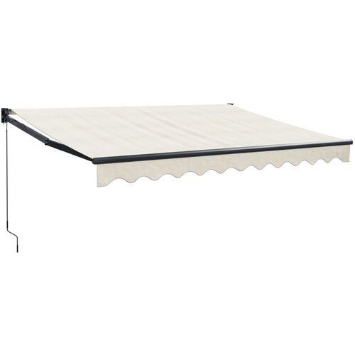 Maison Chic Zložljiva tenda - Senčniki krem 3x2,5 m blago in aluminij, (22038623) Slike