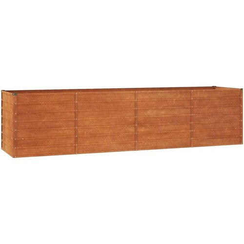 VidaXL Povi&amp;scaron;ena vrtna gredica boja hrđe 320 x 80 x 77 cm čelik COR-TEN Slike