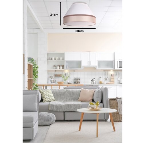  duolla - plafonsko svetlo avignon 1xE27/15W/230V prečnik 50 cm bela/bež Slike
