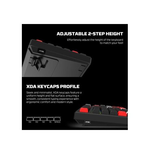 Fantech tastatura mehanicka gaming MK917 rgb atom PRO79 wireless crna (red switch) Slike