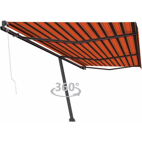  Prostostoječa avtomatska tenda 600x300 cm oranžna/rjava, (20728700)