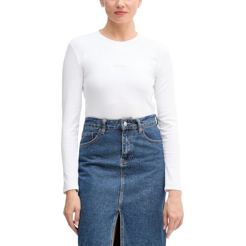 Calvin Klein Jeans Majice z dolgimi rokavi A- LS MONOGRAM BABY LV047A803G Bela Slike