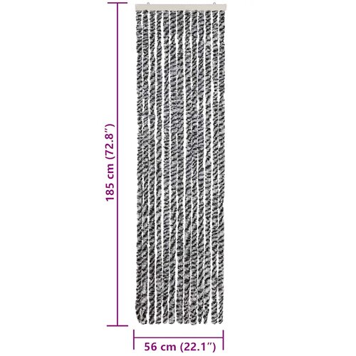  Zastor protiv insekata sivi i crno-bijeli 56x185 cm &amp;scaron;enil Slike