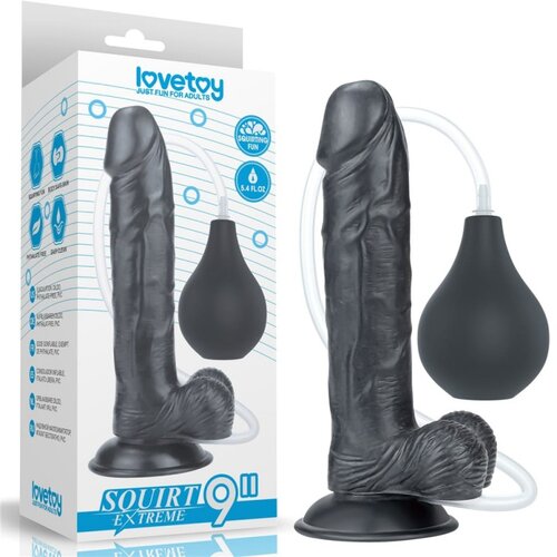 Lovetoy 9inch Squirt Extreme Dildo - Black LVTOY00522 Slike