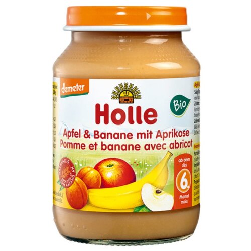 Holle jabolko & banana z marelico 190g Cene