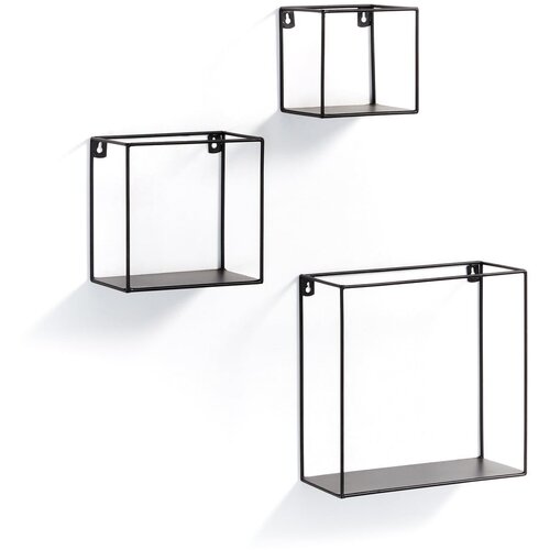 Kave Home Komplet 3 stenskih polic La Forma Neth Slike