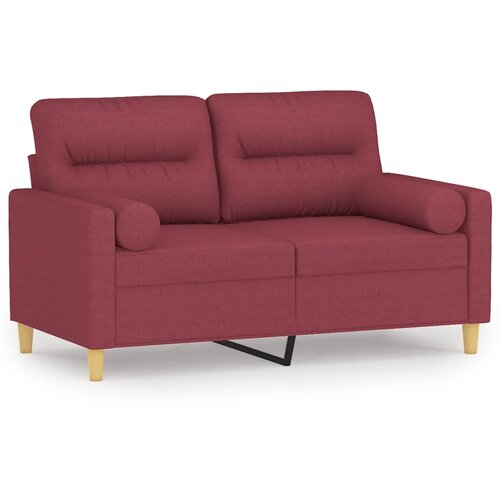 Maison Chic kavč - Sofa - Kanape dvosed z blazinami vinsko rdeč 120 cm blago, (21727626) Cene