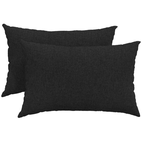  Jastučići za sofu 2 pcs Crna 60 x 40 cm tkanina Slike