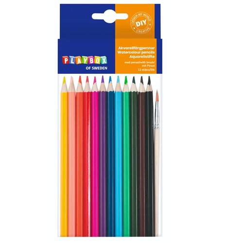 Playbox Akvarel set od 12 obojenih olovaka Cijene