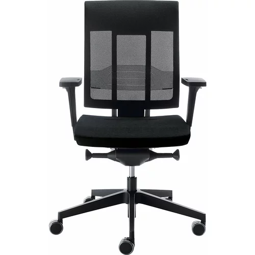  Vrtljiv pisarniški stol XENON, mrežasto hrbtno naslonjalo, črne barve