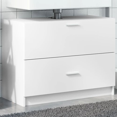vidaXL Omarica za umivalnik bela 78x37x59 cm inženirski les Cene