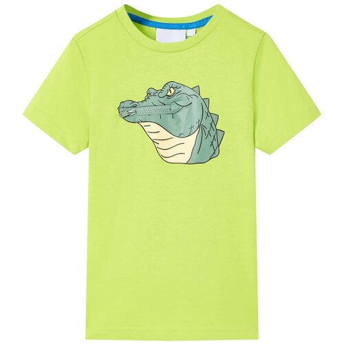 VidaXL Dječja majica boja limete 140 Slike