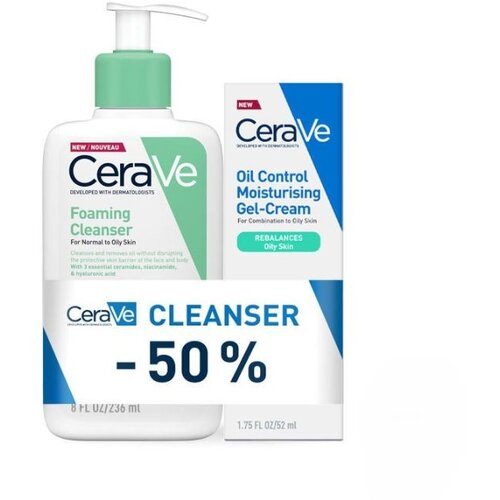CeraVe Penu&amp;scaron;avi gel za či&amp;scaron;ćenje i hidratantna krema Oil Control Slike