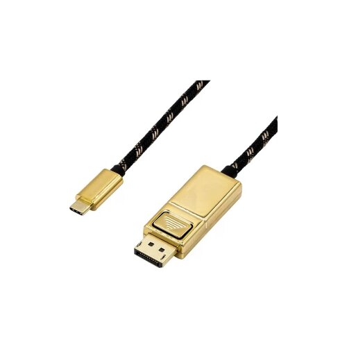 Roline USB-C priključni kabel 1.00 m 11.04.5848 crna/zlatna [1x muški konektor USB-C™ - 1x muški konektor displayport] Cijene