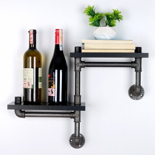 Wallity BORURAF242 black pipe shelf Cijene