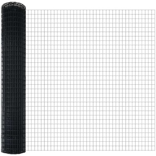 Euro ograda s &amp;scaron;picama 10 x 1,6 m Čelik premazan PVC-om Siva Slike