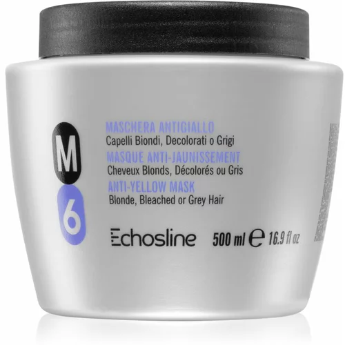 EchosLine Anti-Yellow M6 maska za lase za nevtralizacijo rumenih odtenkov 500 ml
