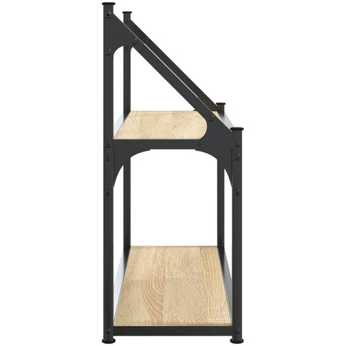  Zidna polica s 2 razine, hrast Sonoma, 60x21x51 cm, inženjerski drvo Slike