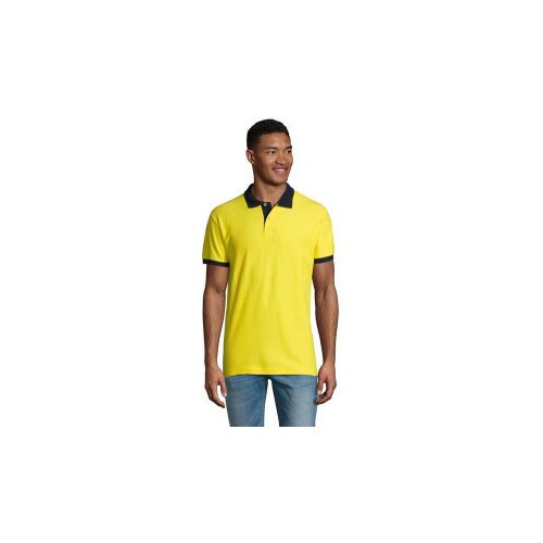 SOL'S Prince muška polo majica sa kratkim rukavima Limun žuta/teget XL ( 311.369.11.XL ) Slike
