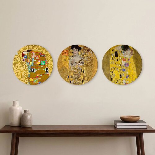 WALLXPERT 3YMDF11904 Multicolor Decorative MDF Painting (3 Pieces) Cene