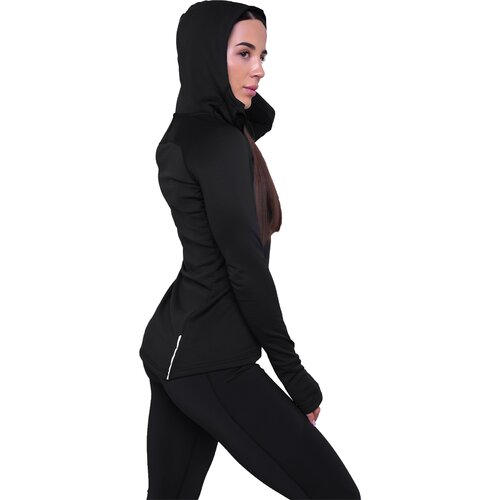 GymBeam Ženska majica za trčanje 1/2 Zip Black Slike