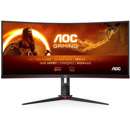 AOC 34 inča CU34G2XP/BK WQHD Gaming zakrivljeni monitor Cene