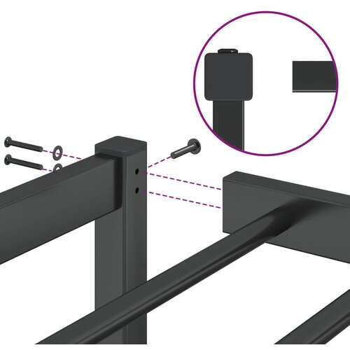  okvir za krevet crni 90 x 190 cm Slike