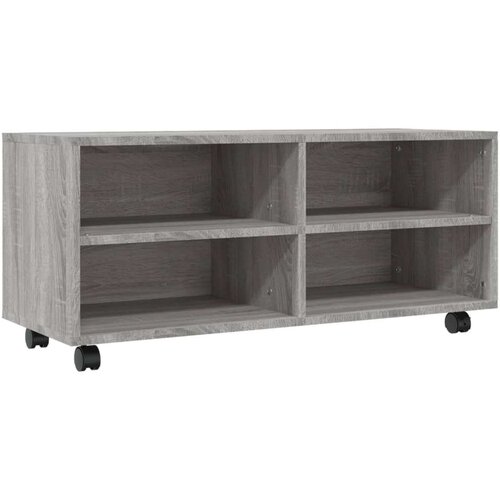 VidaXL TV ormarić s kotačićima siva boja hrasta 90 x 35 x 35 cm drveni Slike