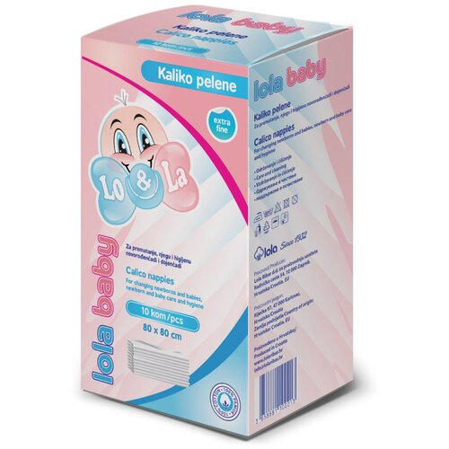 LOLA BABY kaliko pelene 80x80x cm, 10kom 1826 Cijene