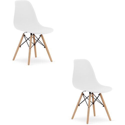 Brandless OSAKA stol bel / naravne noge x 2, (22030920) Cene